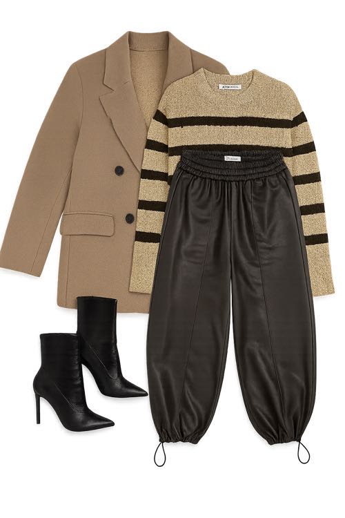 Faux leather broek Zara