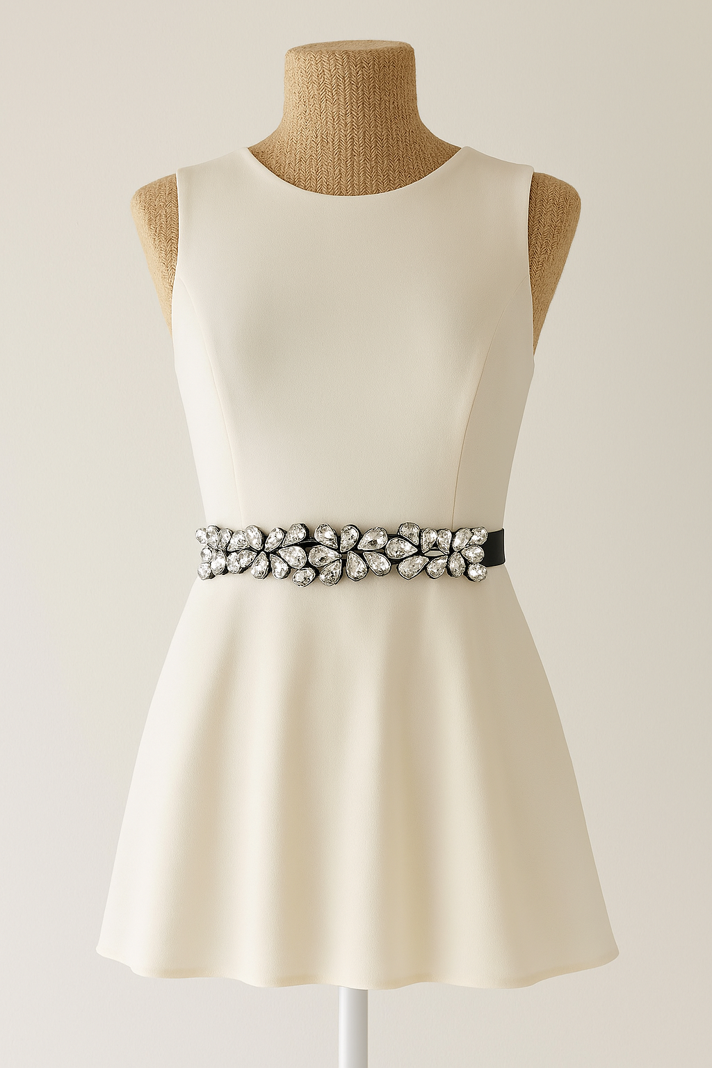 Riem faux diamand style zwart