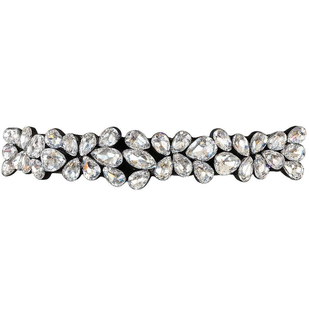 Riem faux diamand style zwart