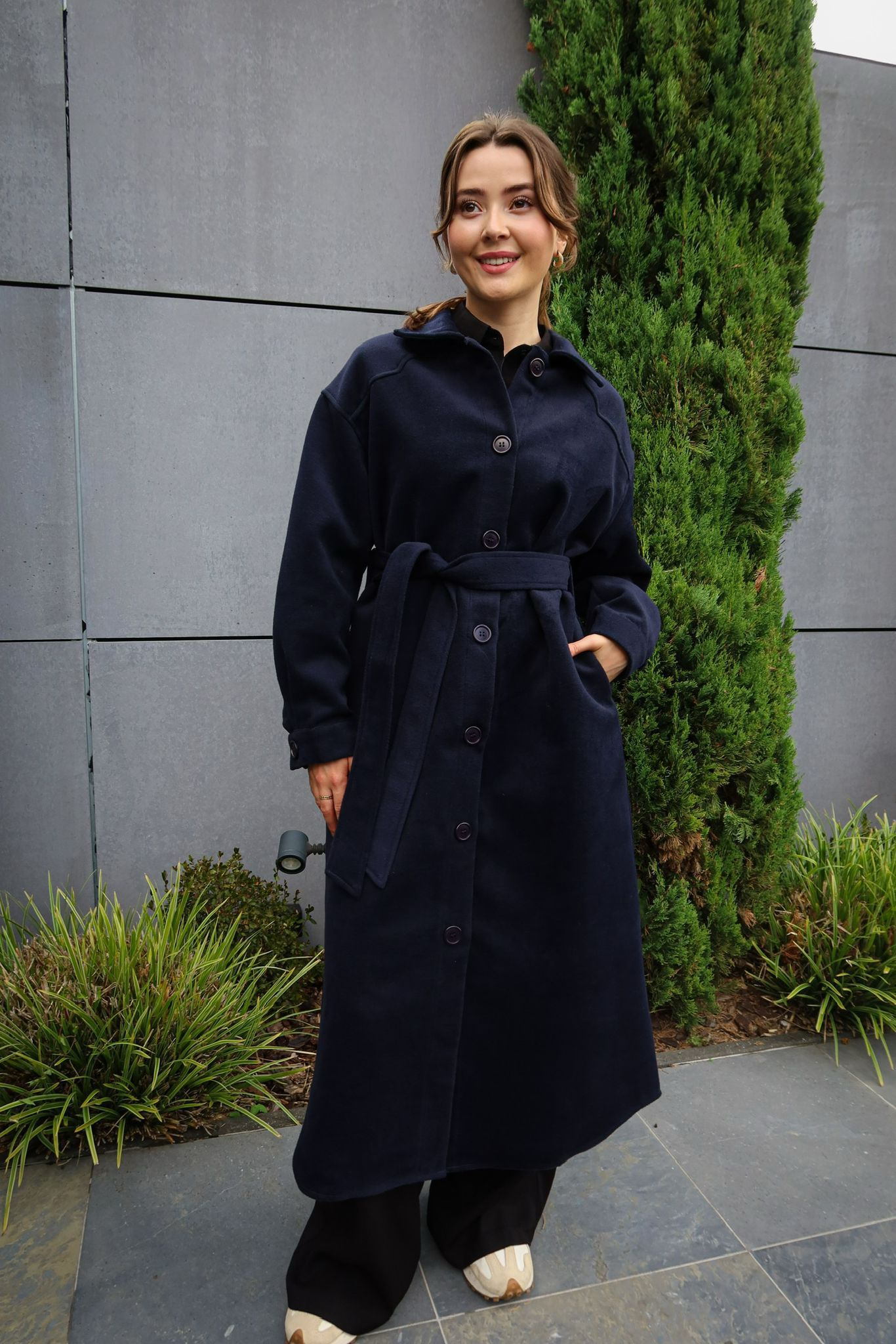 Long Coat Donkerblauw - CTN Collection